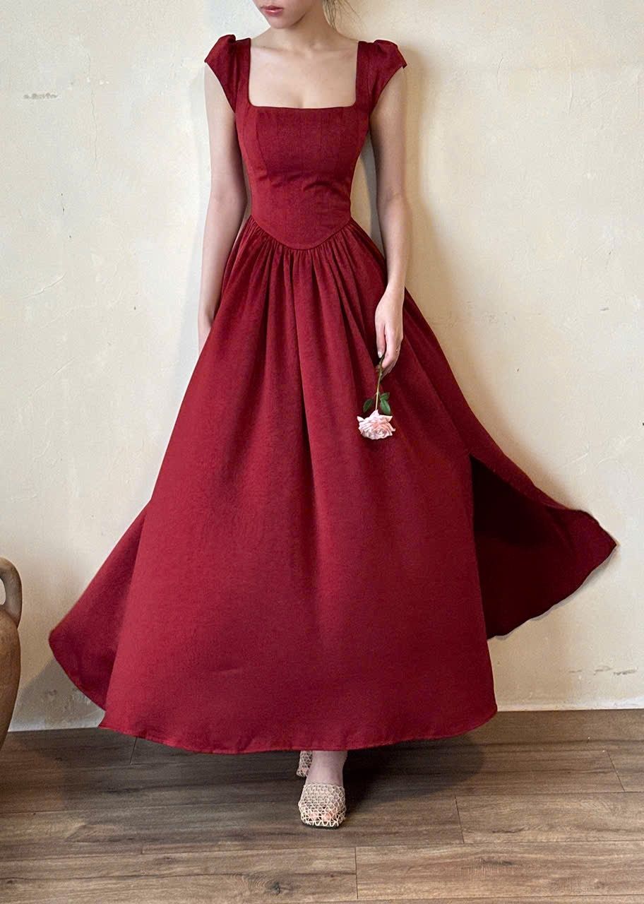  Adela Dress - Đầm Corset Cổ Điển Tay Hến V21 