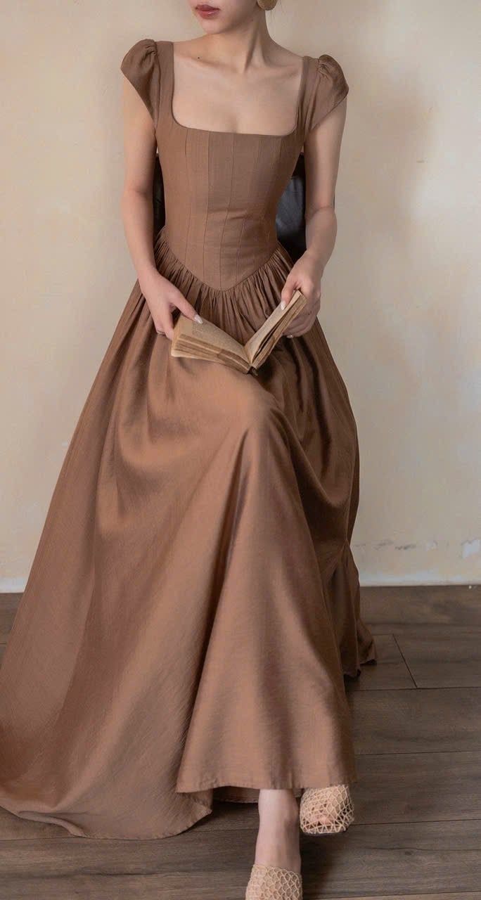  Adela Dress - Đầm Corset Cổ Điển Tay Hến V21 