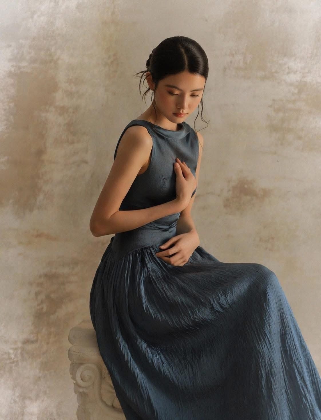  Claudette Dress - Đầm Thiết Kế Vintage QE001 