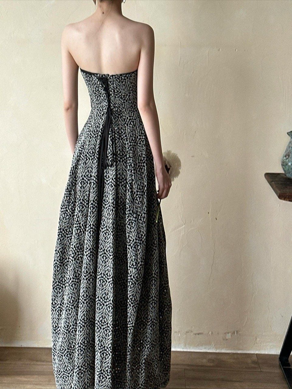  Brigitte Dress - Đầm Corset Hoa Hồng D0129 