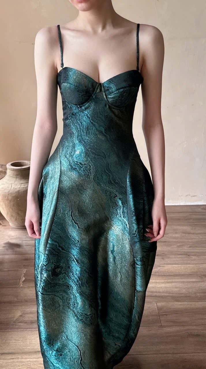  Brigitte Dress - Đầm Corset Hoa Hồng D0129 