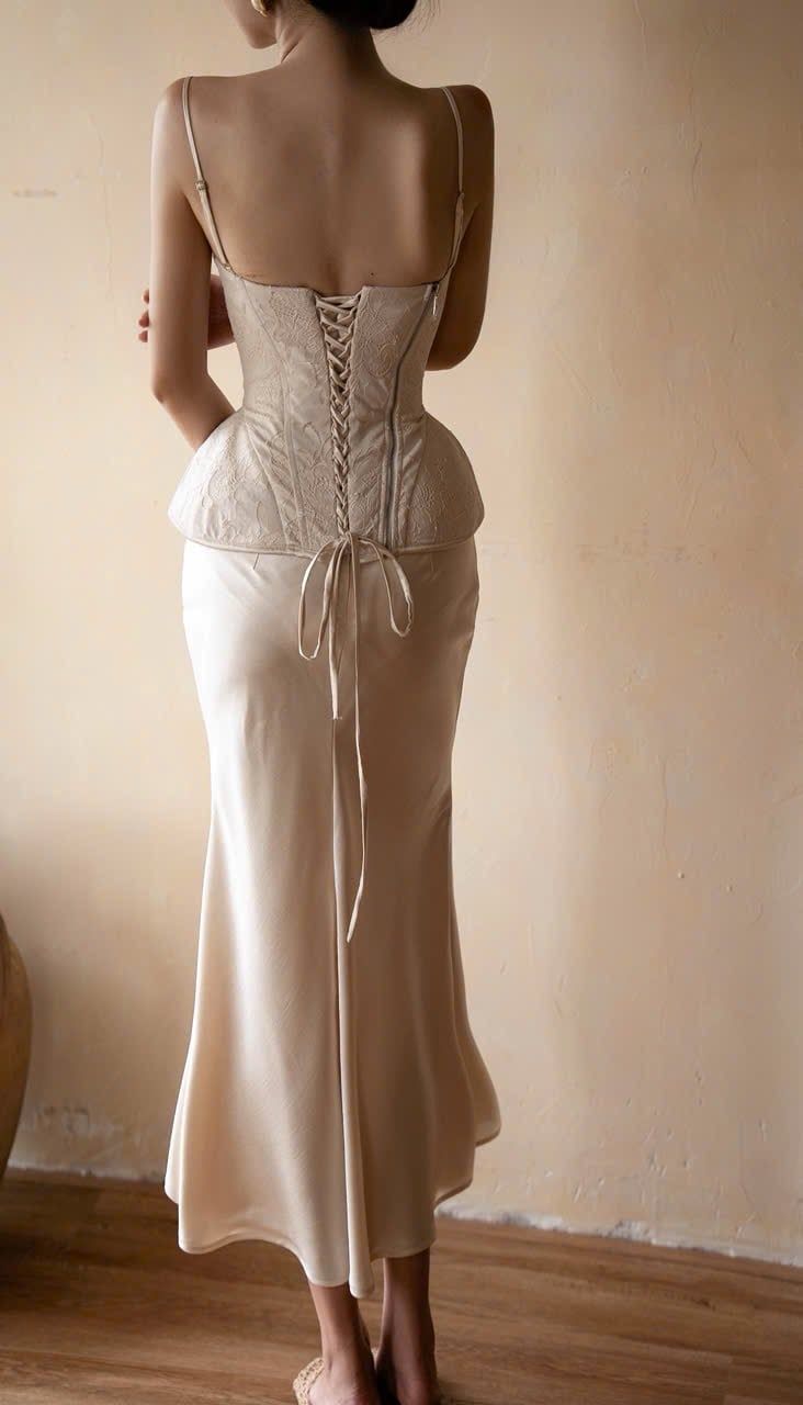  Estelle Set - Set Áo Corset Và Chân Váy Lụa 