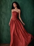  Sierra Dress - Đầm Cúp Ngực Corset Nút Bọc Thiết Kế 