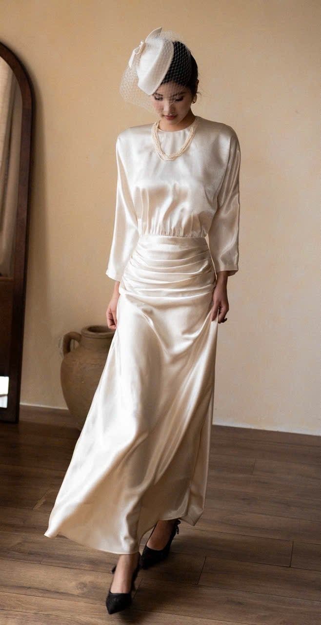  Julia Dress - Đầm Lụa Tay Dài D0164 