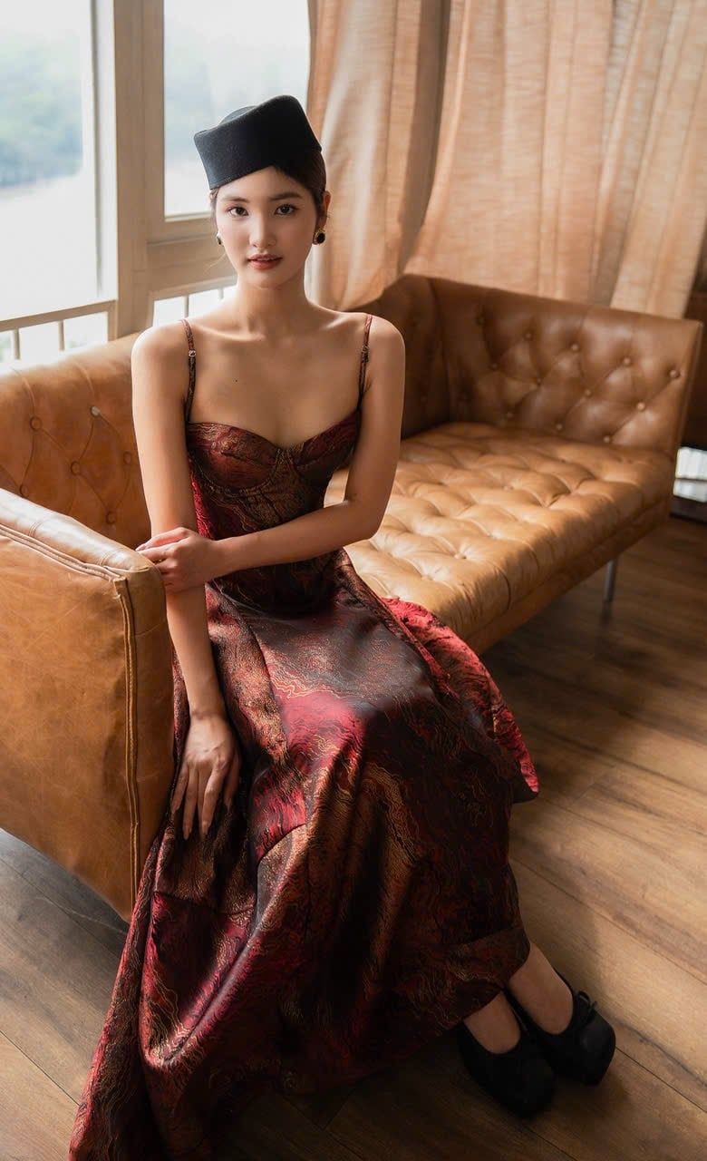  Brigitte Dress - Đầm Corset Hoa Hồng D0129 