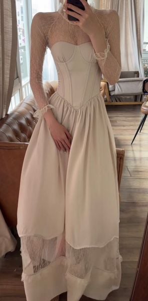  Seraphine Dress - Đầm Thiết Kế Ren Tay Dài 