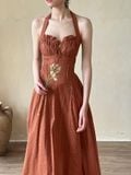  Bianca Dress - Đầm Corset Cổ Yếm D0725 