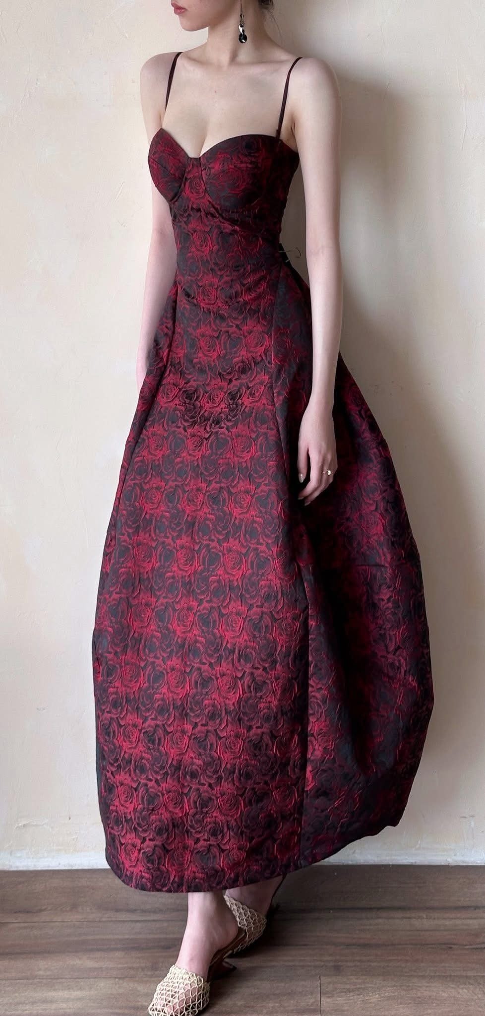  Brigitte Dress - Đầm Corset Hoa Hồng D0129 