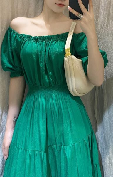  Callie Dress - Đầm cổ vuông nhấn eo 4 tầng D02 