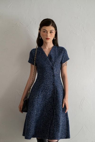  Bonnie Dress - Đầm tweed đắp vạt D28 