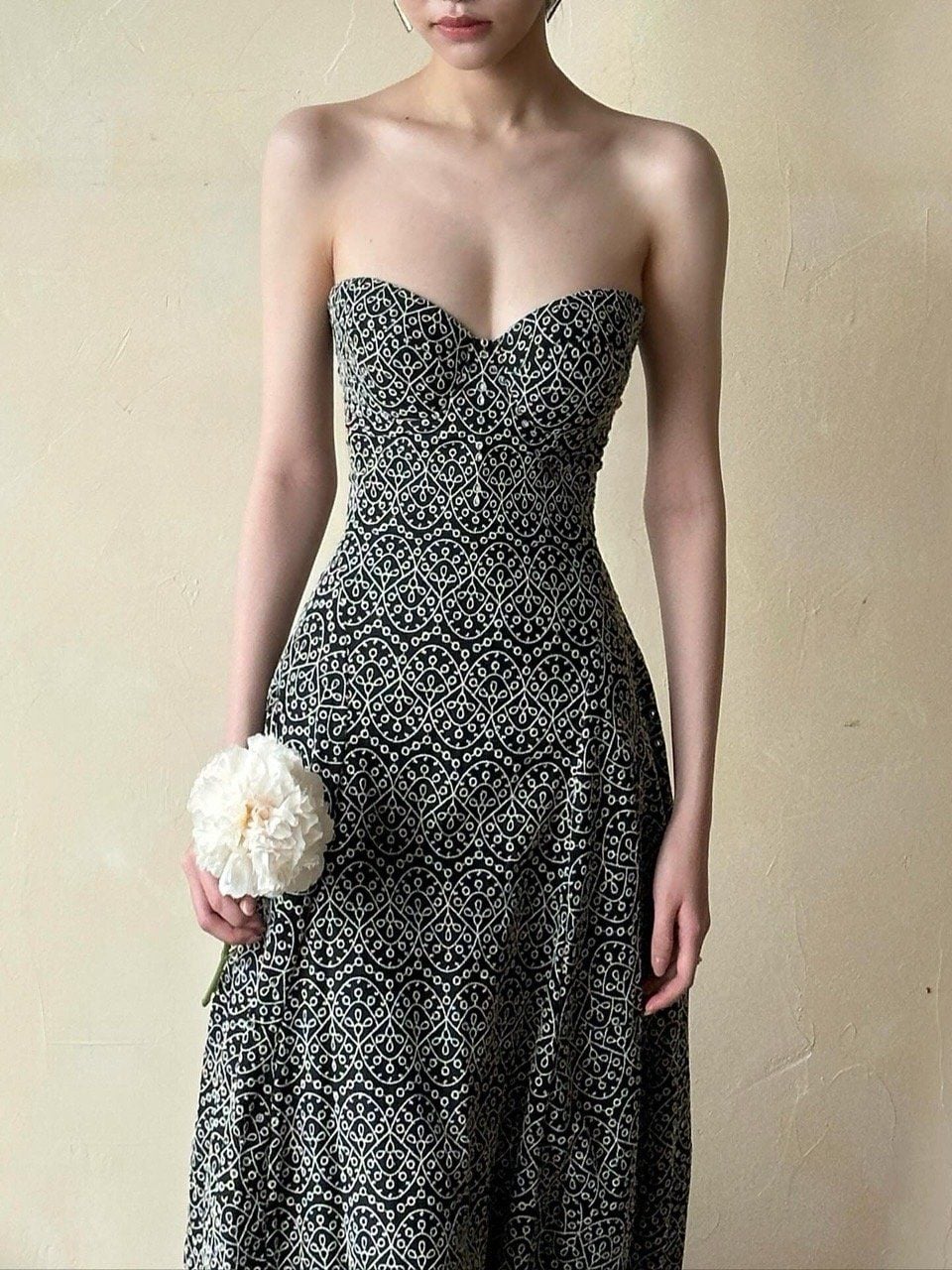  Brigitte Dress - Đầm Corset Hoa Hồng D0129 