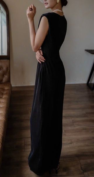  Noir Dress - Đầm Dập Li Dáng Dài L112 