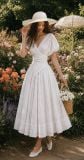  Celestine Dress - Đầm Tay Phồng Thiết Kế Cổ Điển 