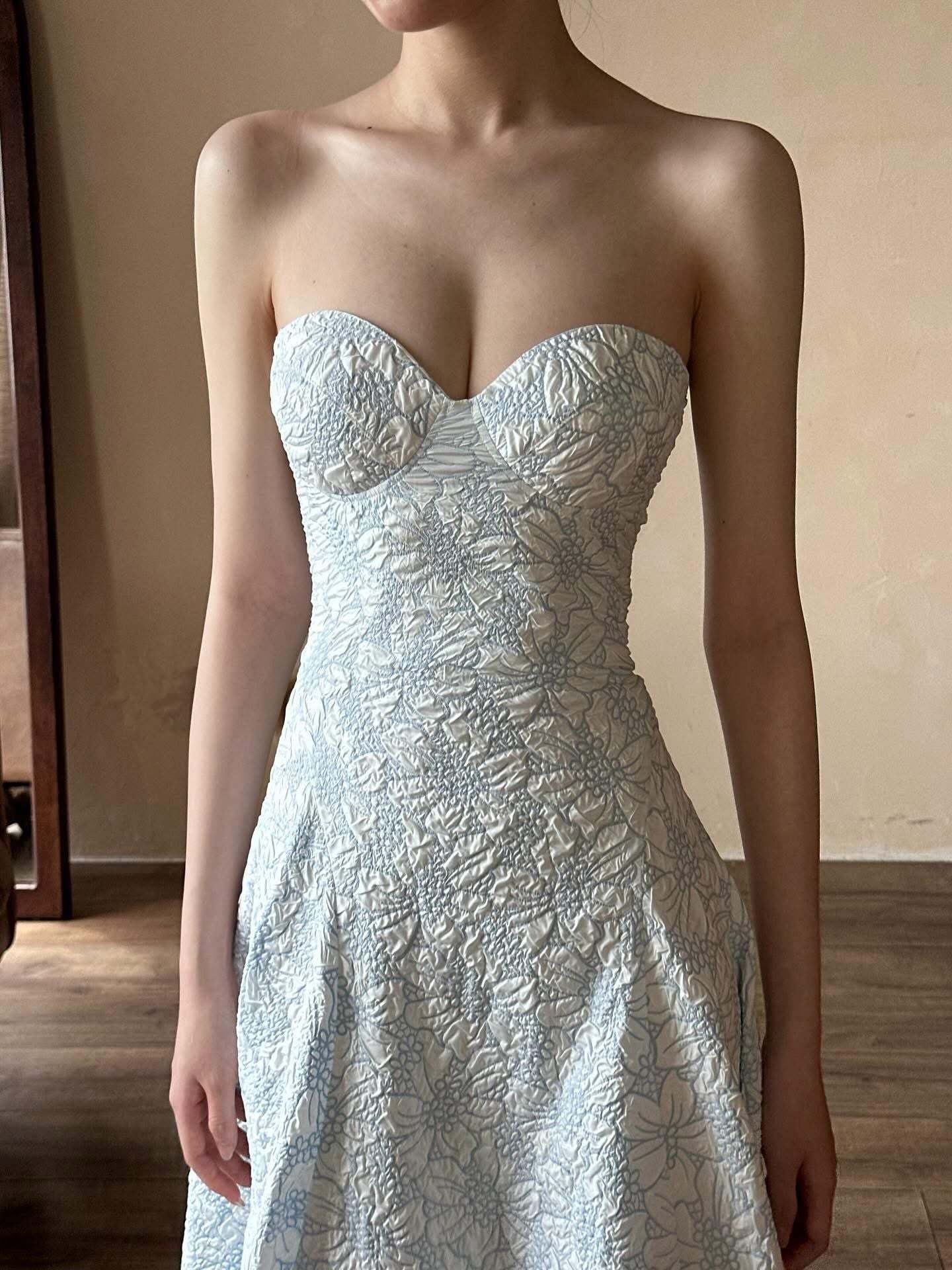  Brigitte Dress - Đầm Corset Hoa Hồng D0129 