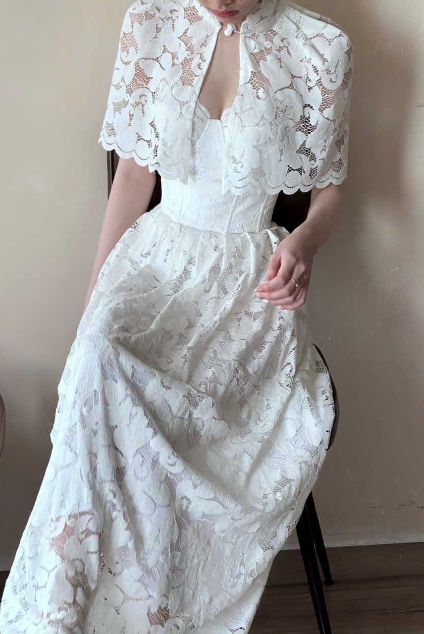  Blaire Set - Đầm Corset 2 Dây Kèm Áo Choàng 