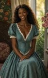  Cecilia Dress - Đầm Corset Vintage Tay Bồng 