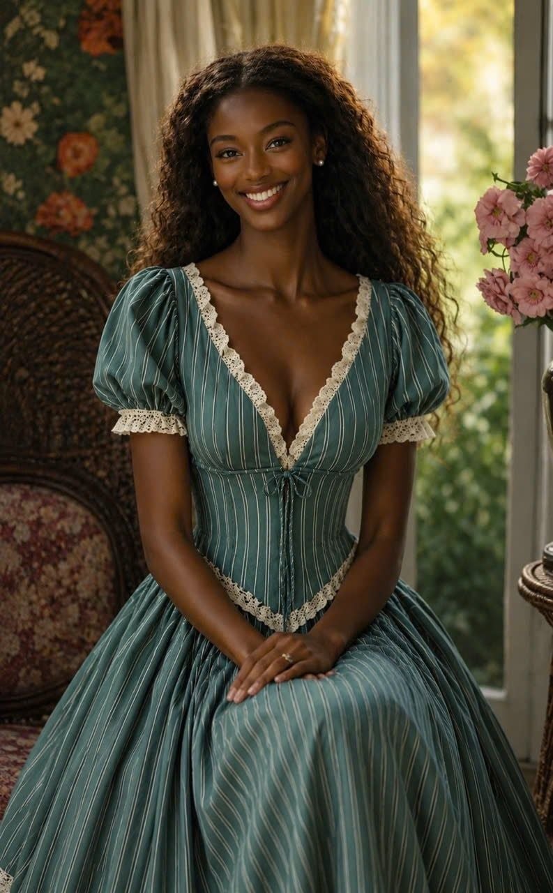  Cecilia Dress - Đầm Corset Vintage Tay Bồng 