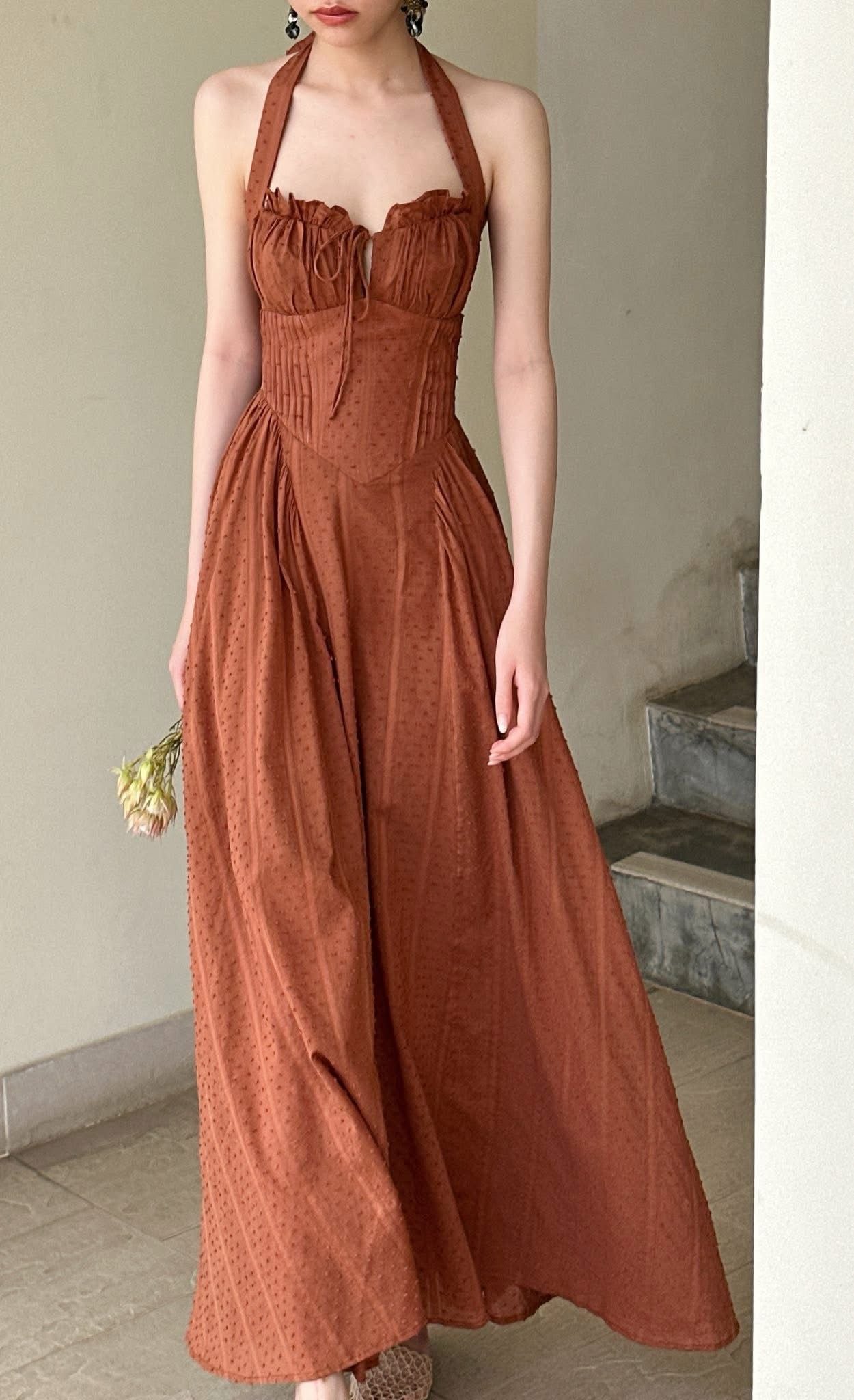  Bianca Dress - Đầm Corset Cổ Yếm D0725 