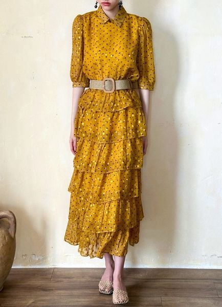  Candy Set - Set Áo Và Chân Váy Chấm Bi Nhỏ POQ20 