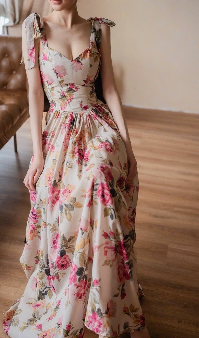  Emer Dress - Đầm Corset Hoa Hồng Thiết Kế 