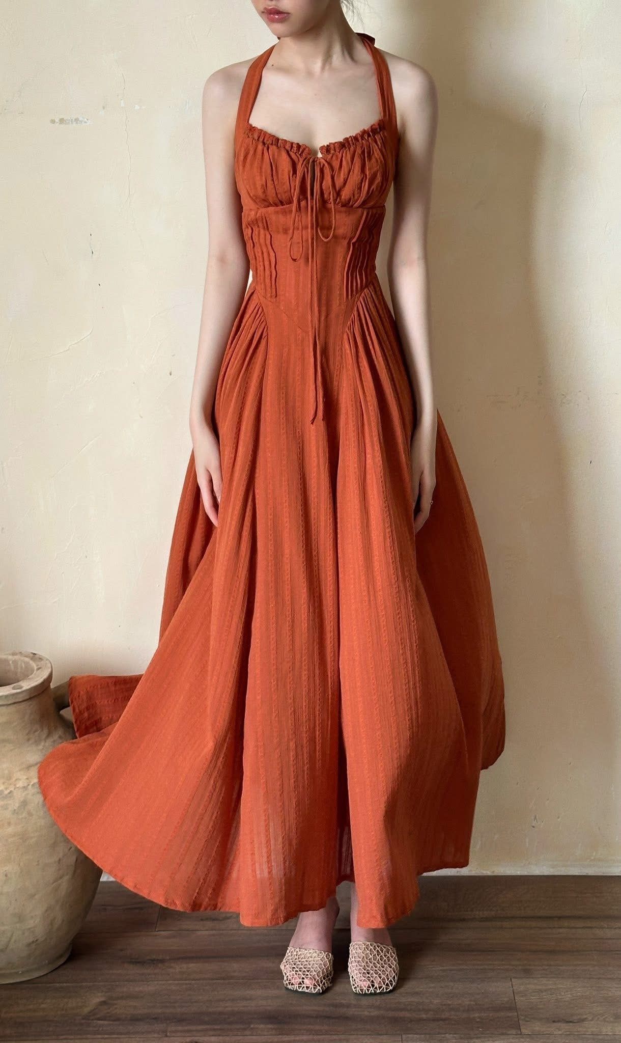  Bianca Dress - Đầm Corset Cổ Yếm D0725 