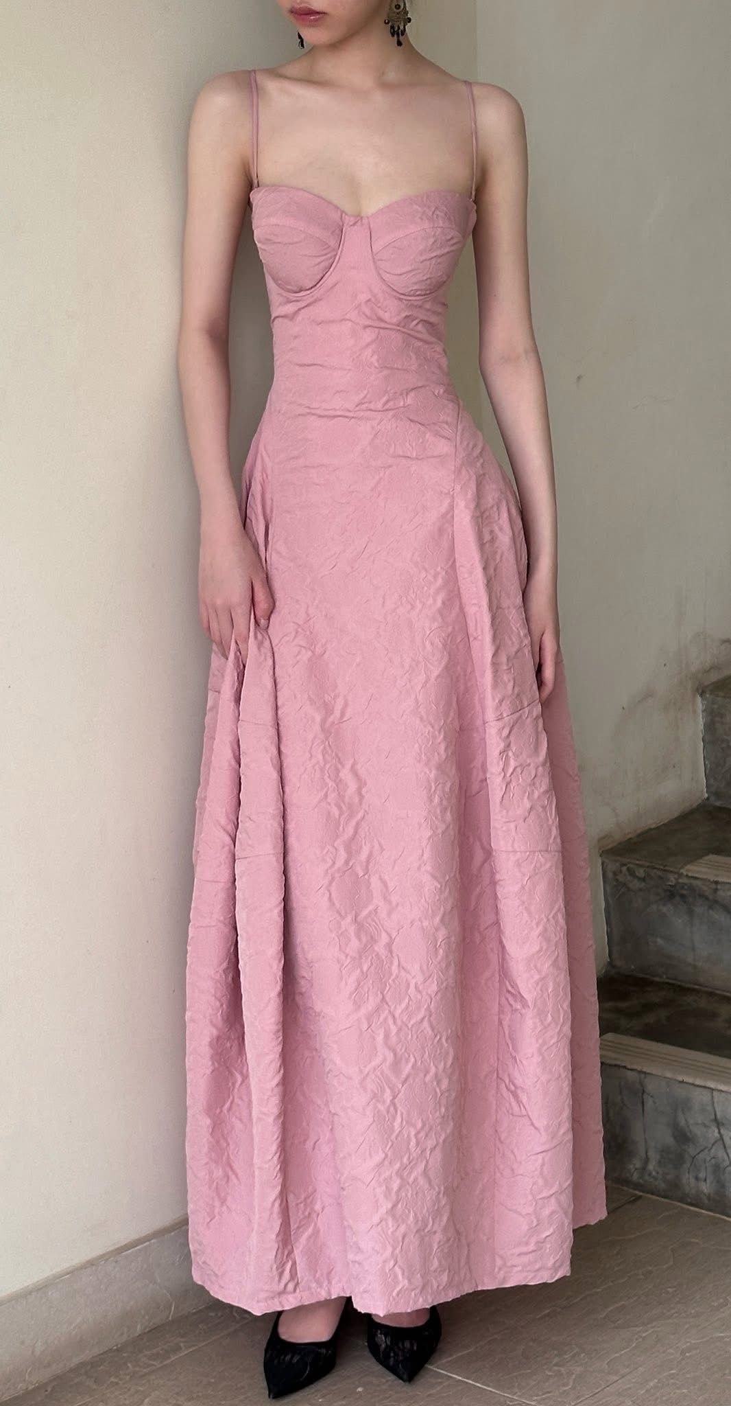  Brigitte Dress - Đầm Corset Hoa Hồng D0129 