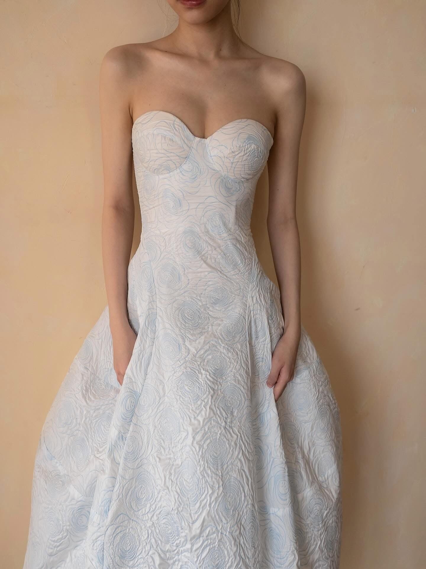  Brigitte Dress - Đầm Corset Hoa Hồng D0129 