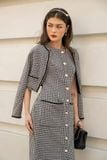  Giselle Dress - Đầm body tweed hàng cúc, hai túi D001 D002 