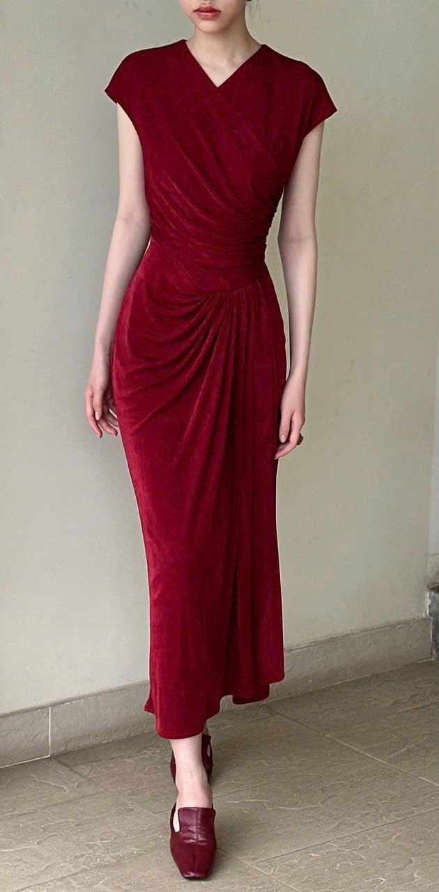  Emorie Dress - Đầm Đắp Chéo Nhấn Eo D0149 