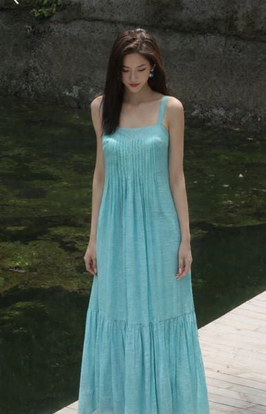  Livia Dress - Đầm 2 dây xếp ly ngực D456 