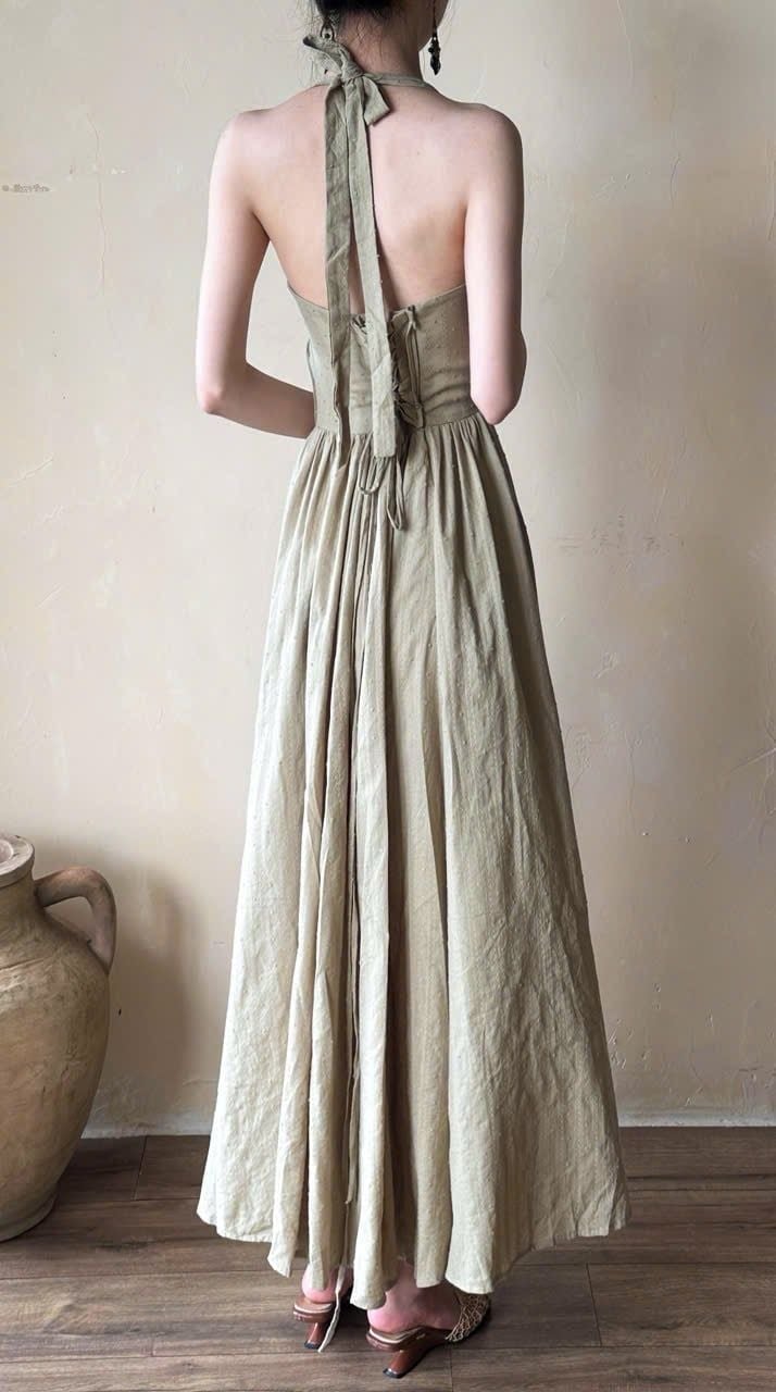  Bianca Dress - Đầm Corset Cổ Yếm D0725 