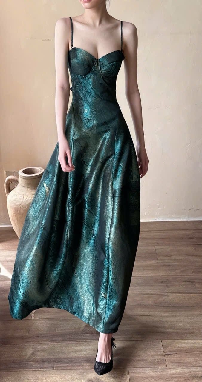  Brigitte Dress - Đầm Corset Hoa Hồng D0129 