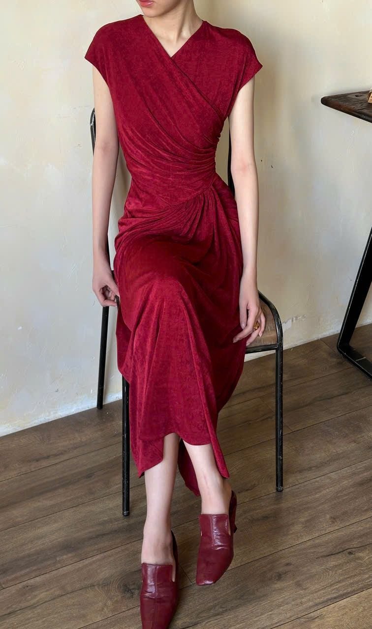  Emorie Dress - Đầm Đắp Chéo Nhấn Eo D0149 