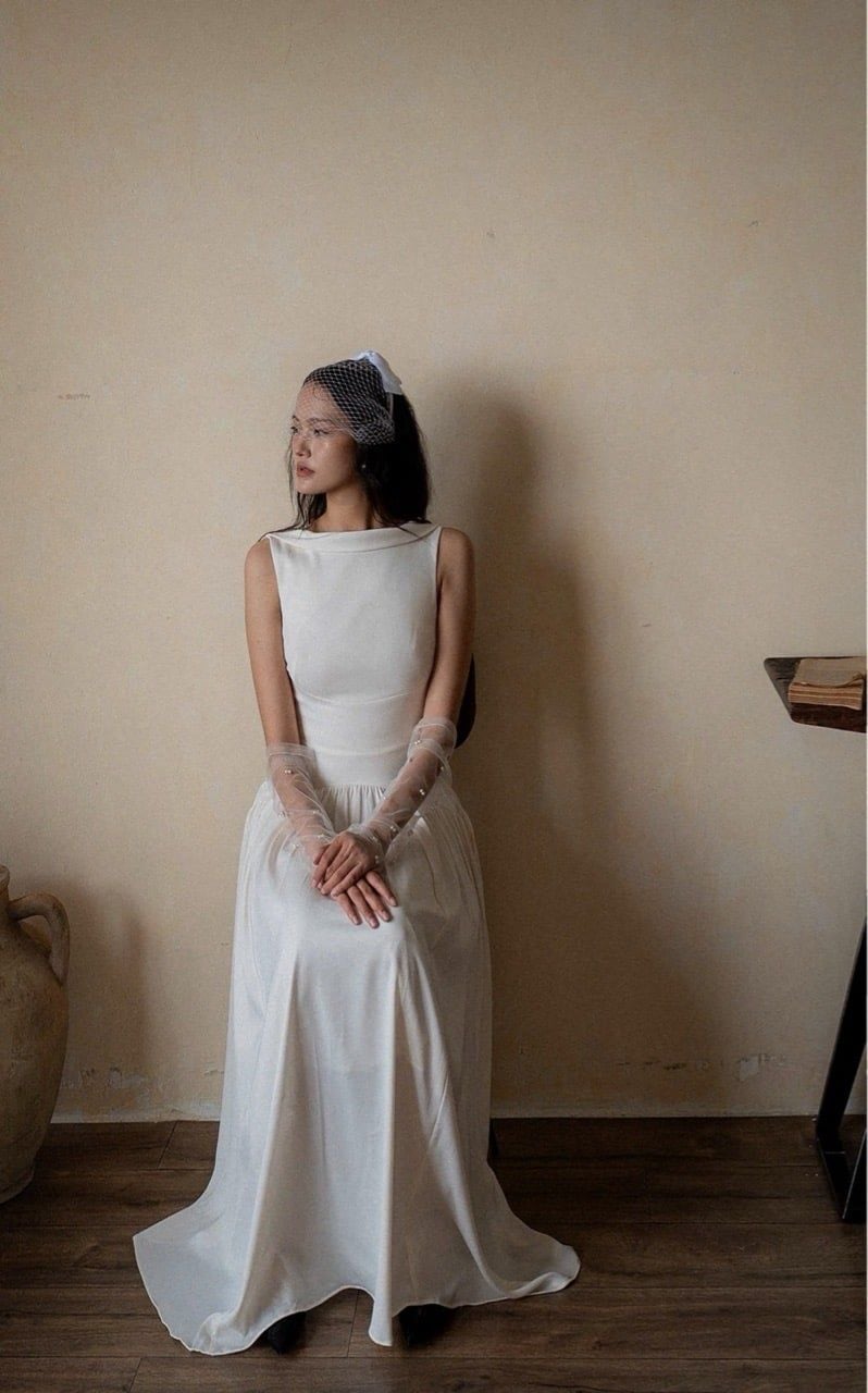  Claudette Dress - Đầm Thiết Kế Vintage QE001 