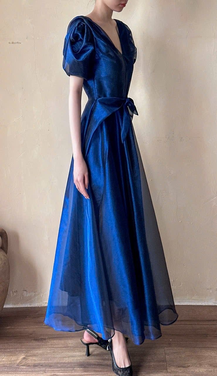  Helena Dress - Đầm Hoa Hồng Tay Phồng D1013 