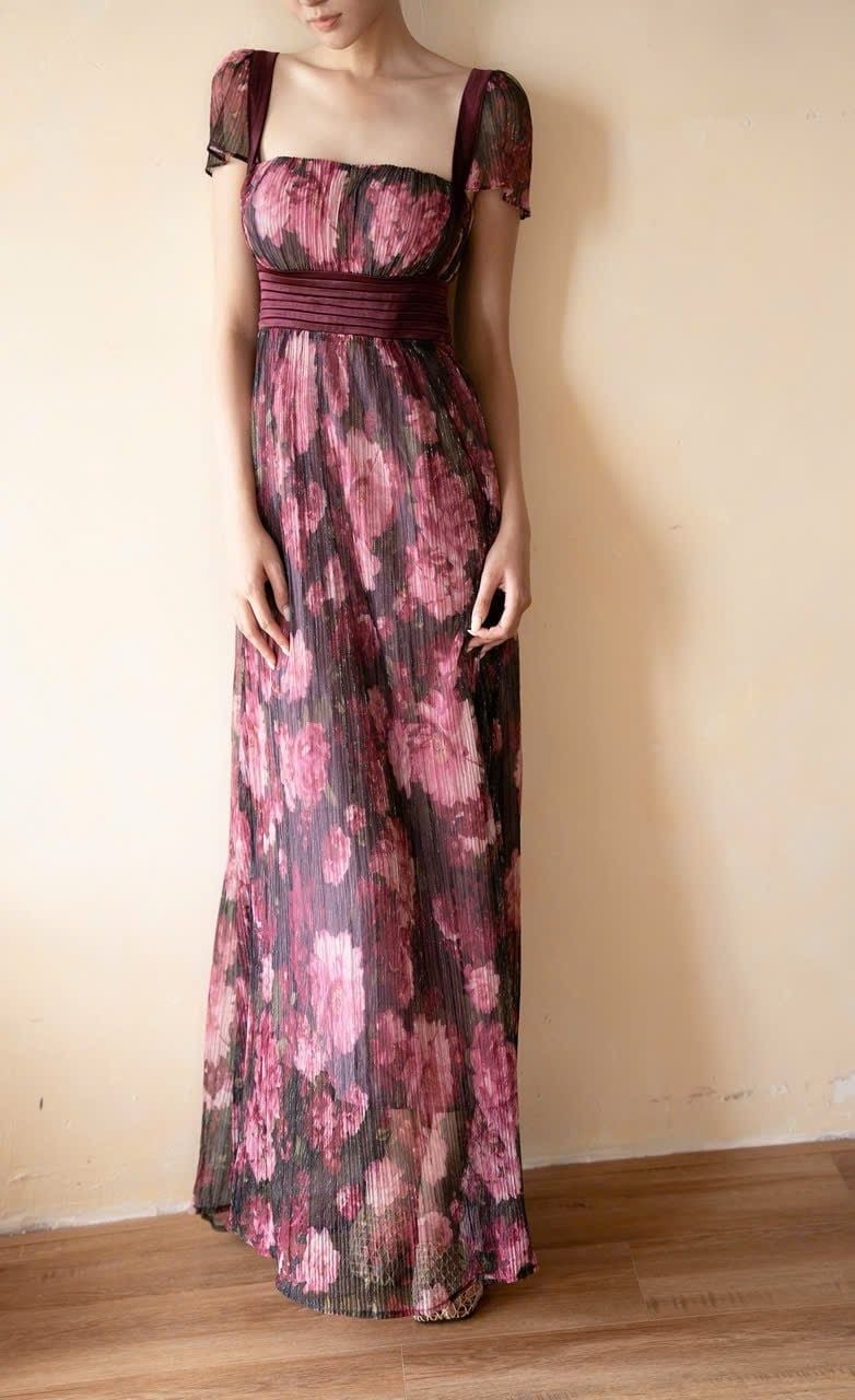  Eloise Dress - Đầm Hoa Thiết Kế Dáng Dài Tay Ngắn D0169 