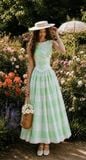  Élodie Dress - Đầm Thêu Đục Lỗ Không Tay D0175 