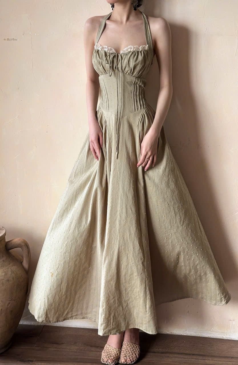  Bianca Dress - Đầm Corset Cổ Yếm D0725 