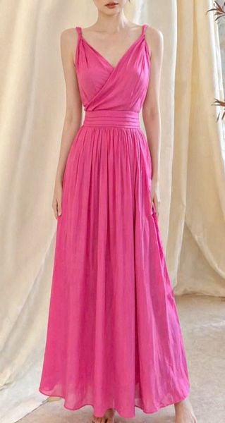  Lillie Dress - Đầm Xoắn Vai Xẻ Tà E291 