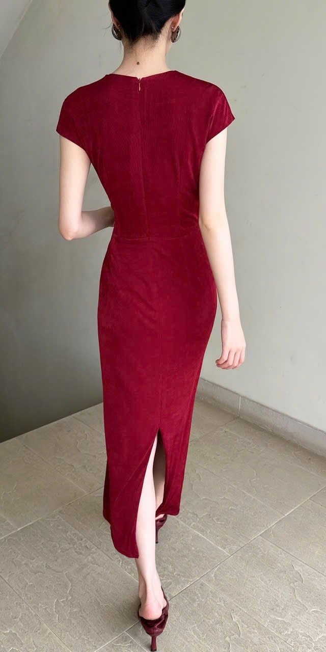  Emorie Dress - Đầm Đắp Chéo Nhấn Eo D0149 