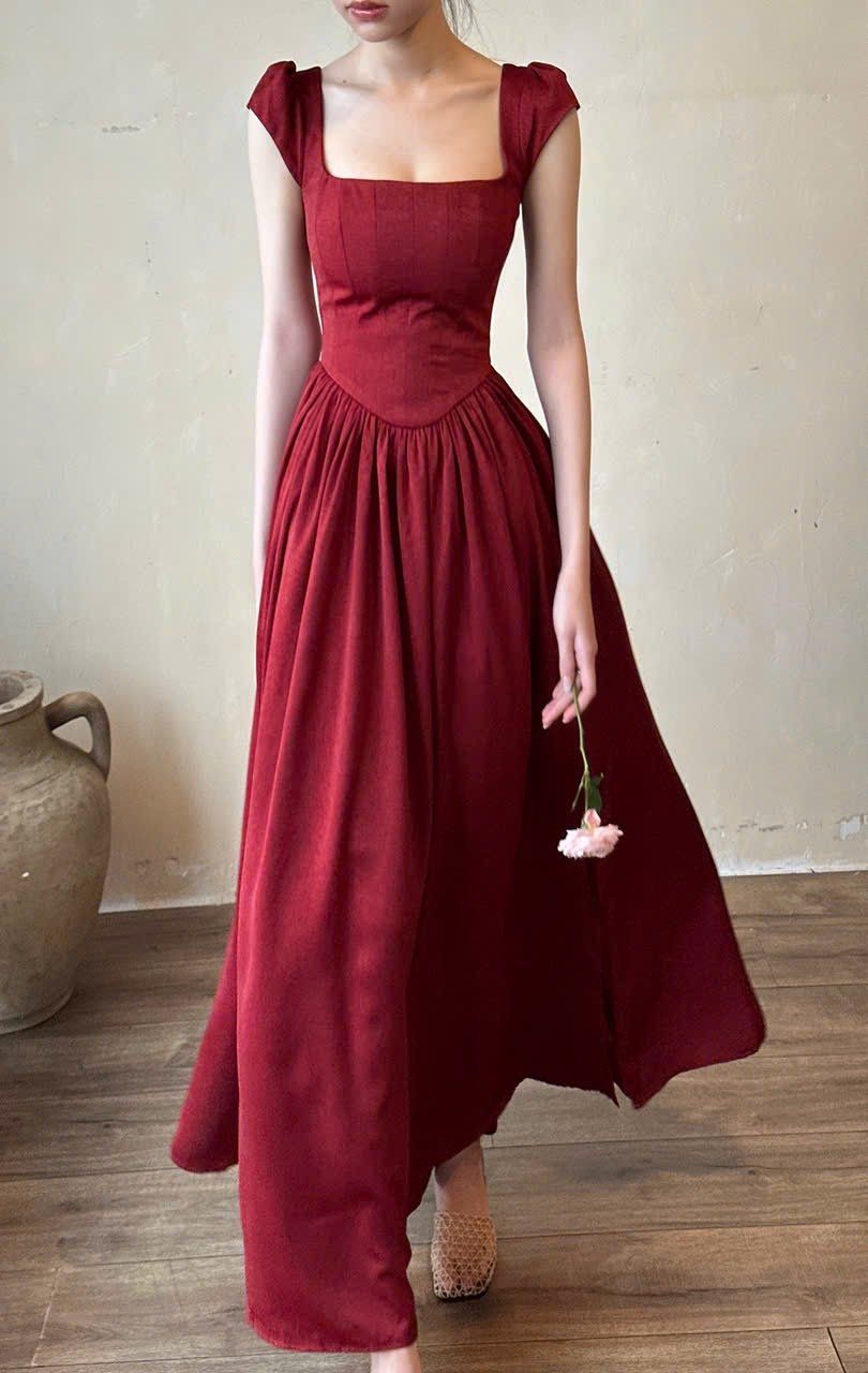  Adela Dress - Đầm Corset Cổ Điển Tay Hến V21 