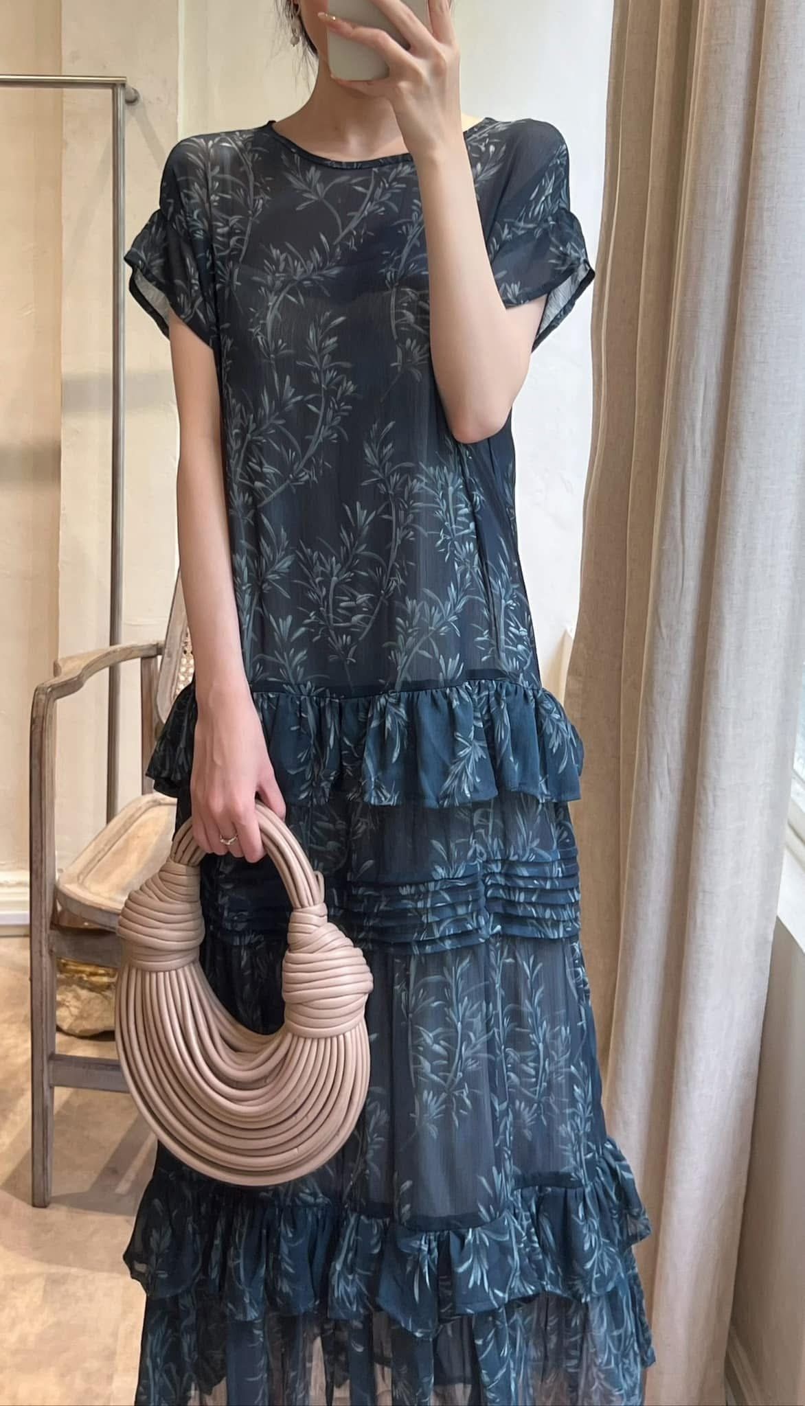  Amelia Ruffled Dress - Đầm maxi suông bèo tay D267 -> D272 D440 