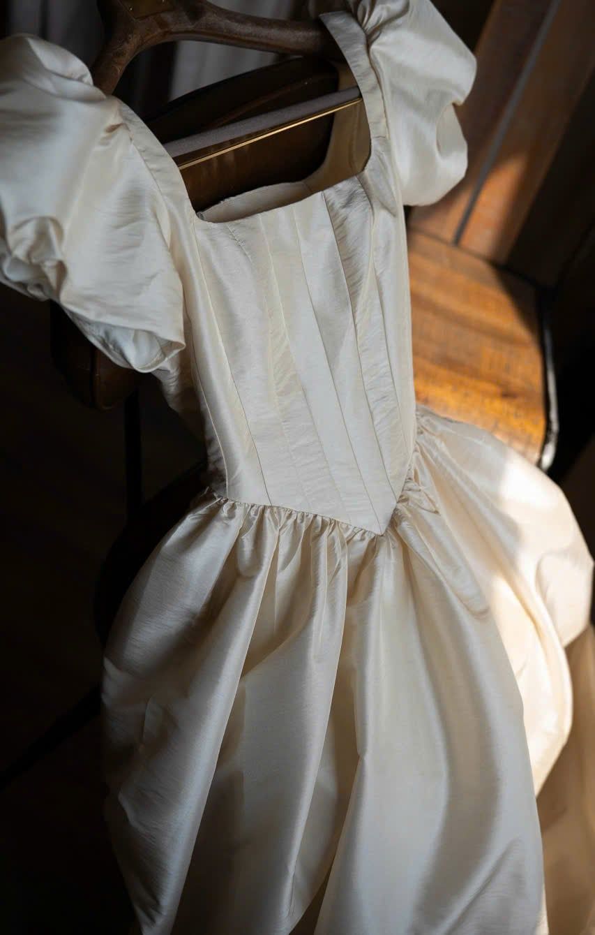  Ivory Sonata Dress - Đầm Corset Tay Phồng Thiết Kế 