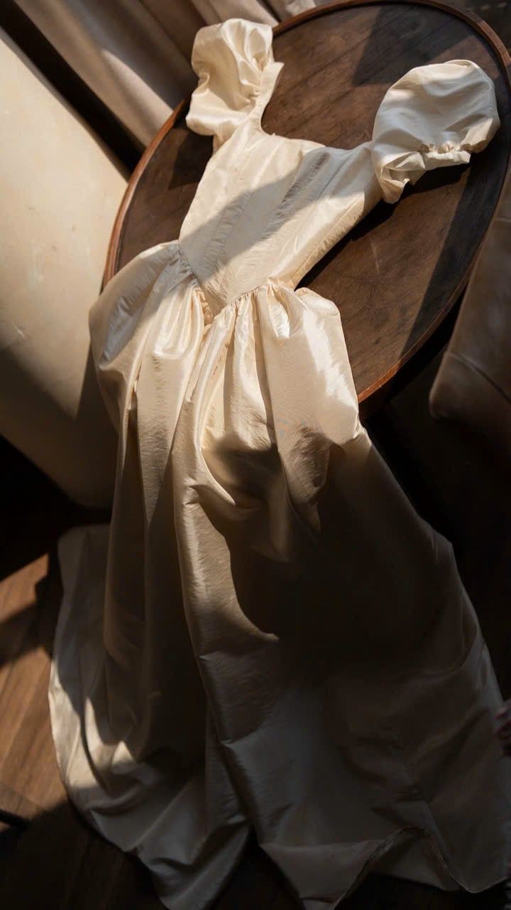  Ivory Sonata Dress - Đầm Corset Tay Phồng Thiết Kế 