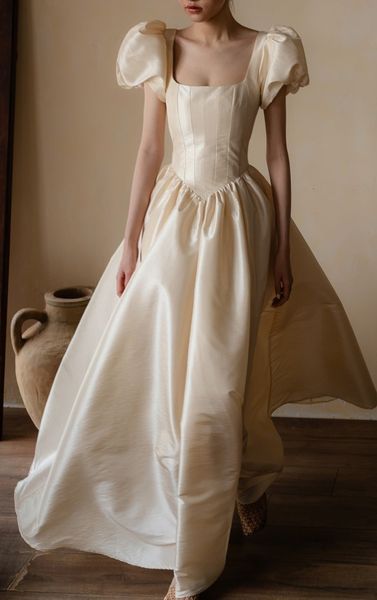  Ivory Sonata Dress - Đầm Corset Tay Phồng Thiết Kế 