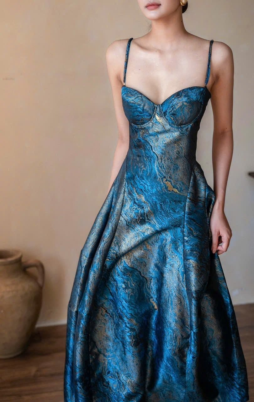  Brigitte Dress - Đầm Corset Hoa Hồng D0129 