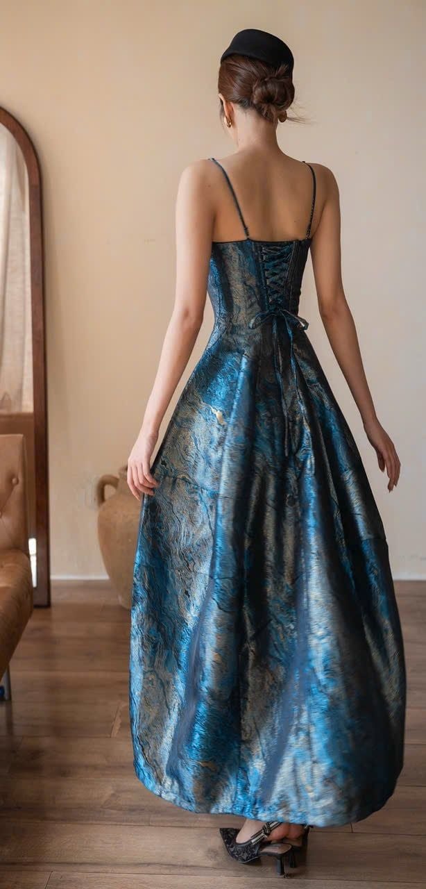  Brigitte Dress - Đầm Corset Hoa Hồng D0129 