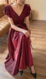  Helena Dress - Đầm Hoa Hồng Tay Phồng D1013 