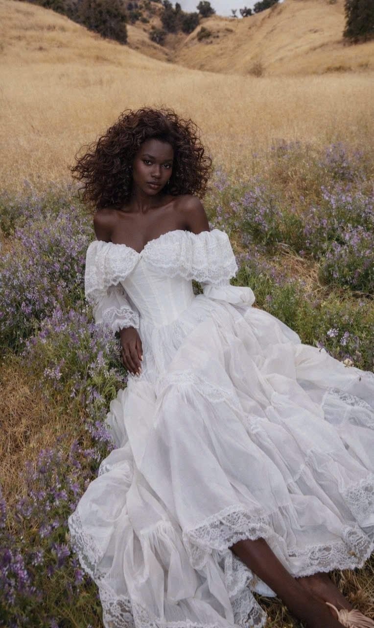  Snow Swan Dress - Đầm Thiết Kế Trễ Vai 