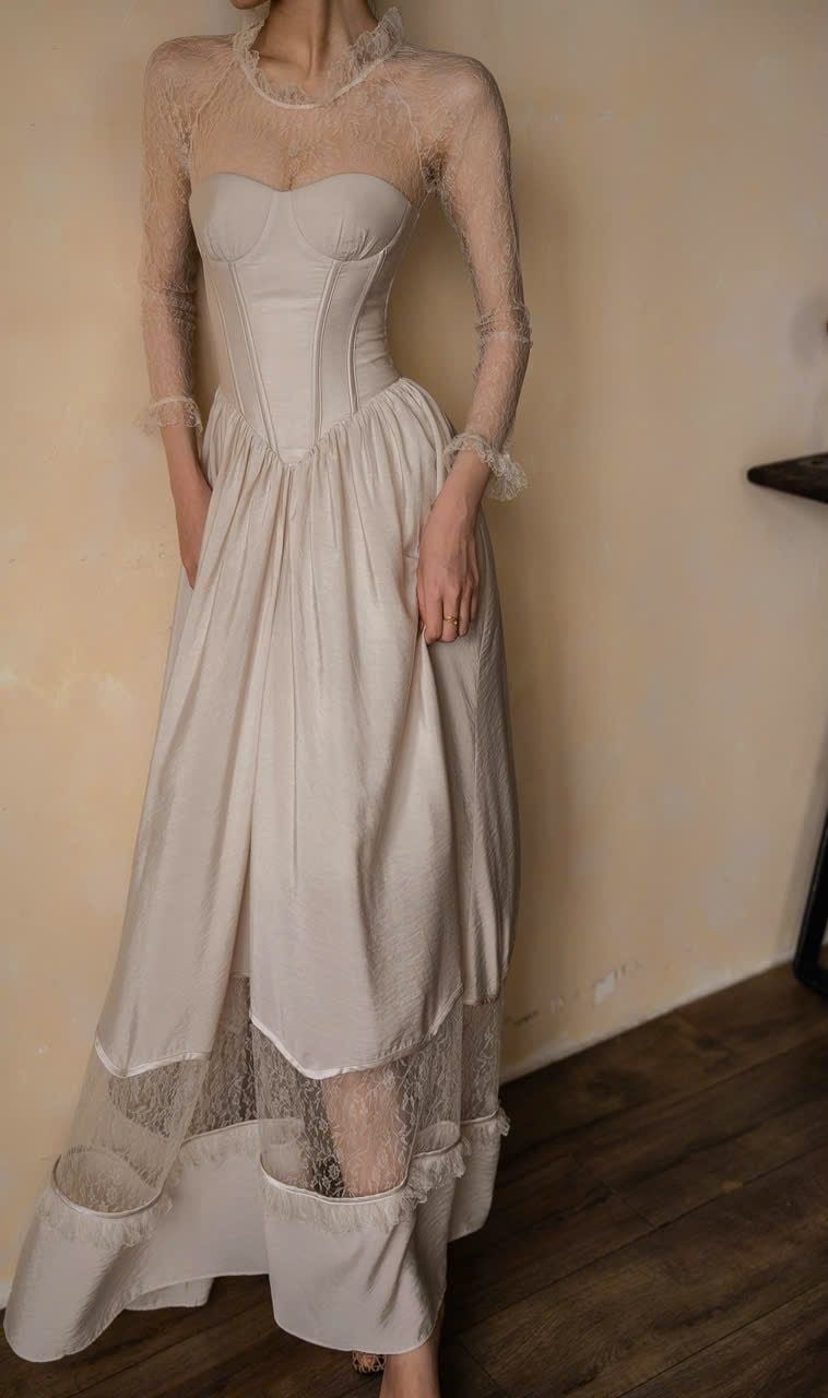  Seraphine Dress - Đầm Thiết Kế Ren Tay Dài 